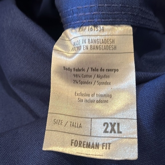 NWT-Eddie Bauer-2XL-Blue-short sleeve, stain resistant, button-down shirt - Picture 7 of 11